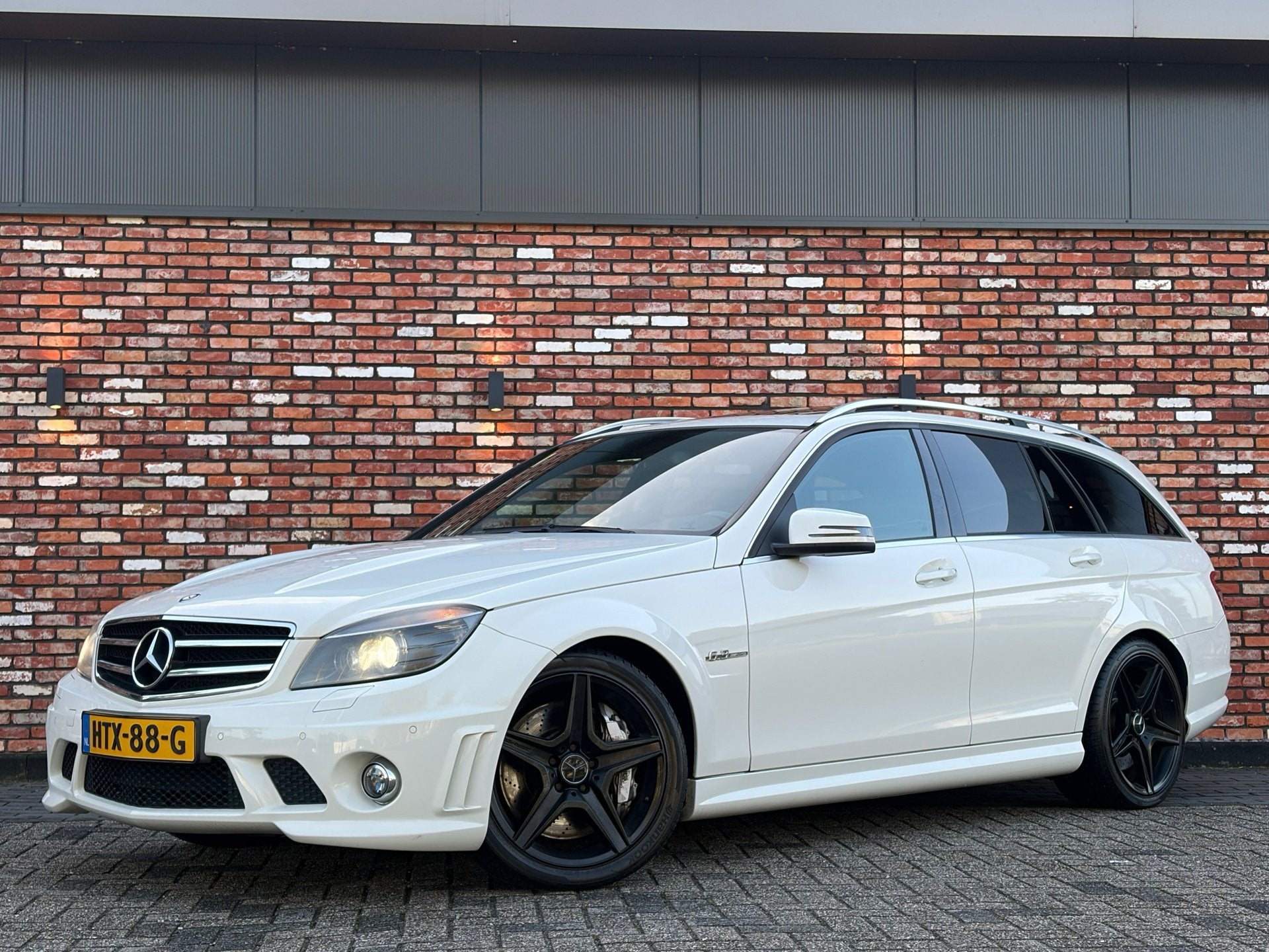 Mercedes-Benz C-klasse Estate C63 AMG 457PK Pano Leer Harman, Automaat, Dealer onderhouden, Achterwielaandrijving, Wit