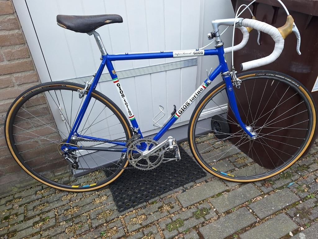 Vintage Gios Torino racefiets, blauw 54 cm , 28 inch, Fietsen en Brommers, Fietsen | Racefietsen, Ophalen