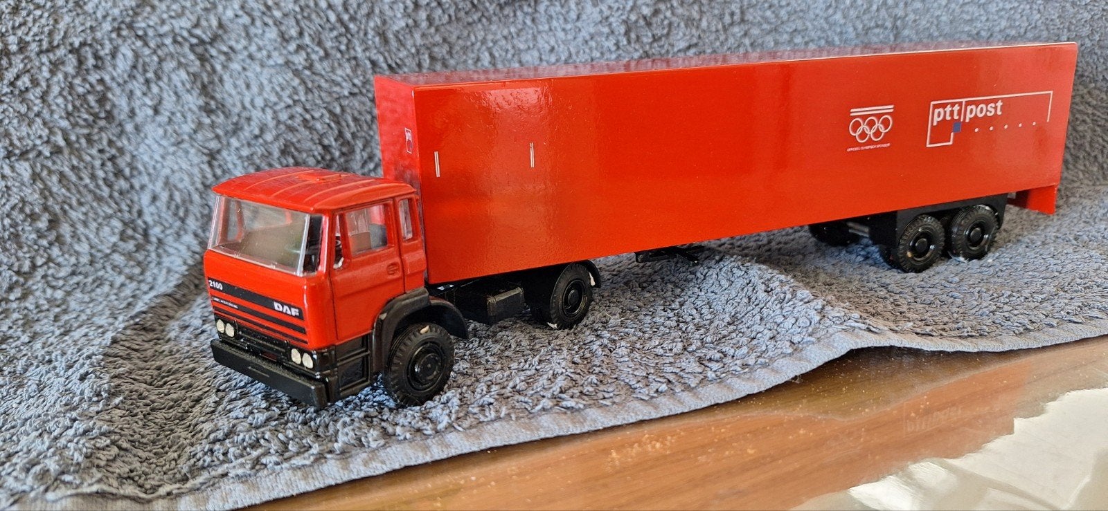 Lions Toys DAF 2100 PTT Post Trekker Oplegger 1:50, Verzenden, Nieuw