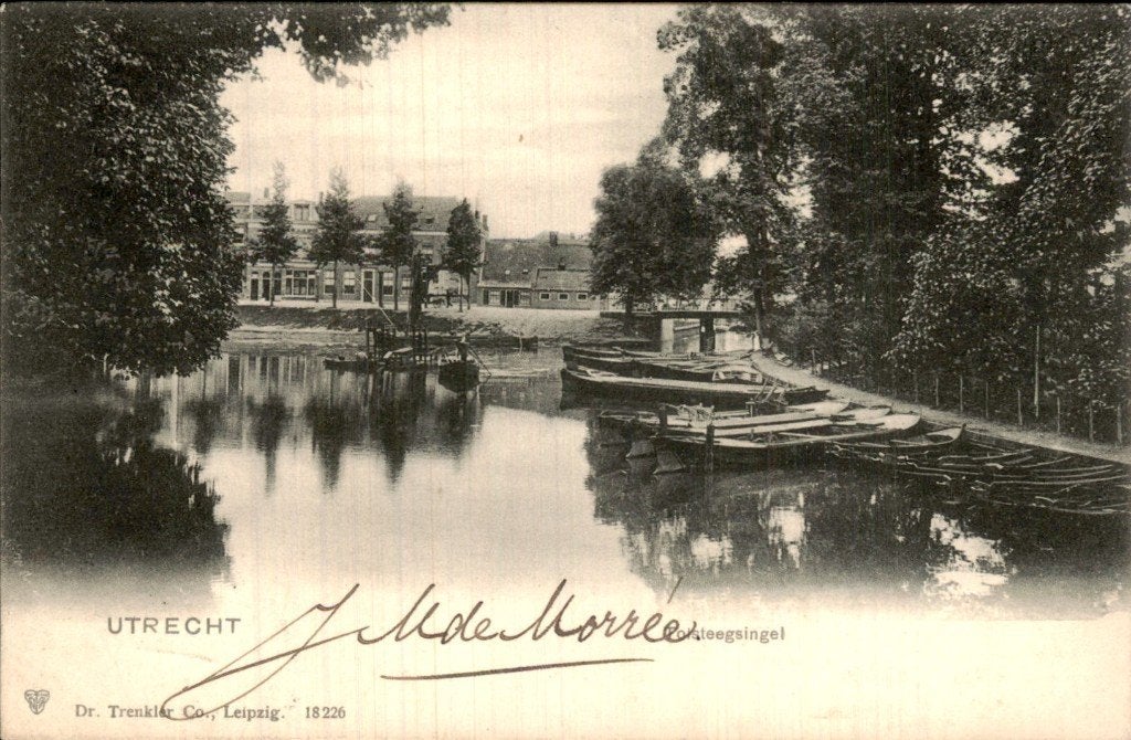 Utrecht - Singel - Bootjes, Ophalen of Verzenden, Voor 1920, Gelopen, Utrecht