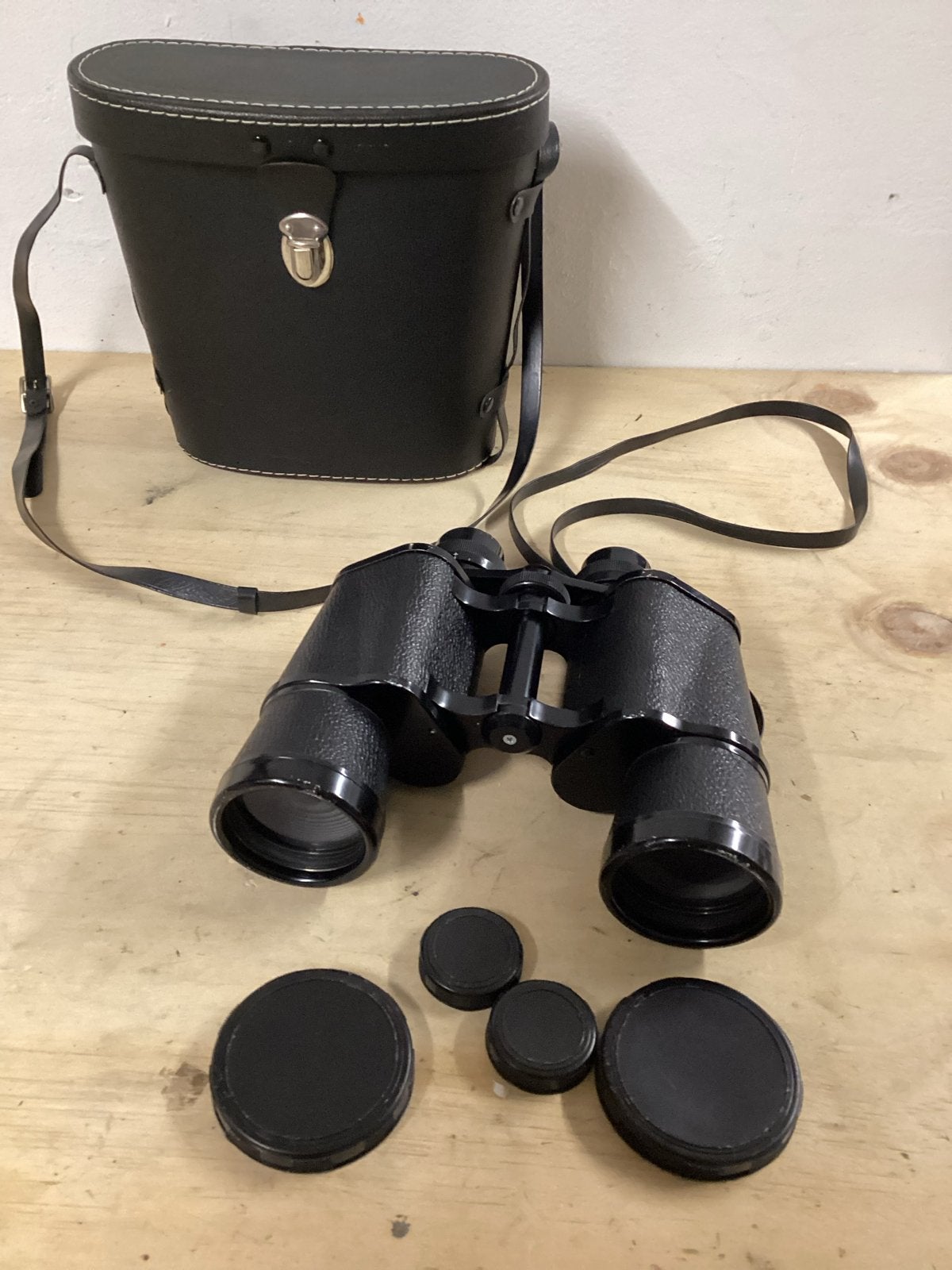 Terra Coated Optics 7x50 verrekijker met hoes vintage, Verzenden, Minder dan 8x, Porro (met knik), Zo goed als nieuw