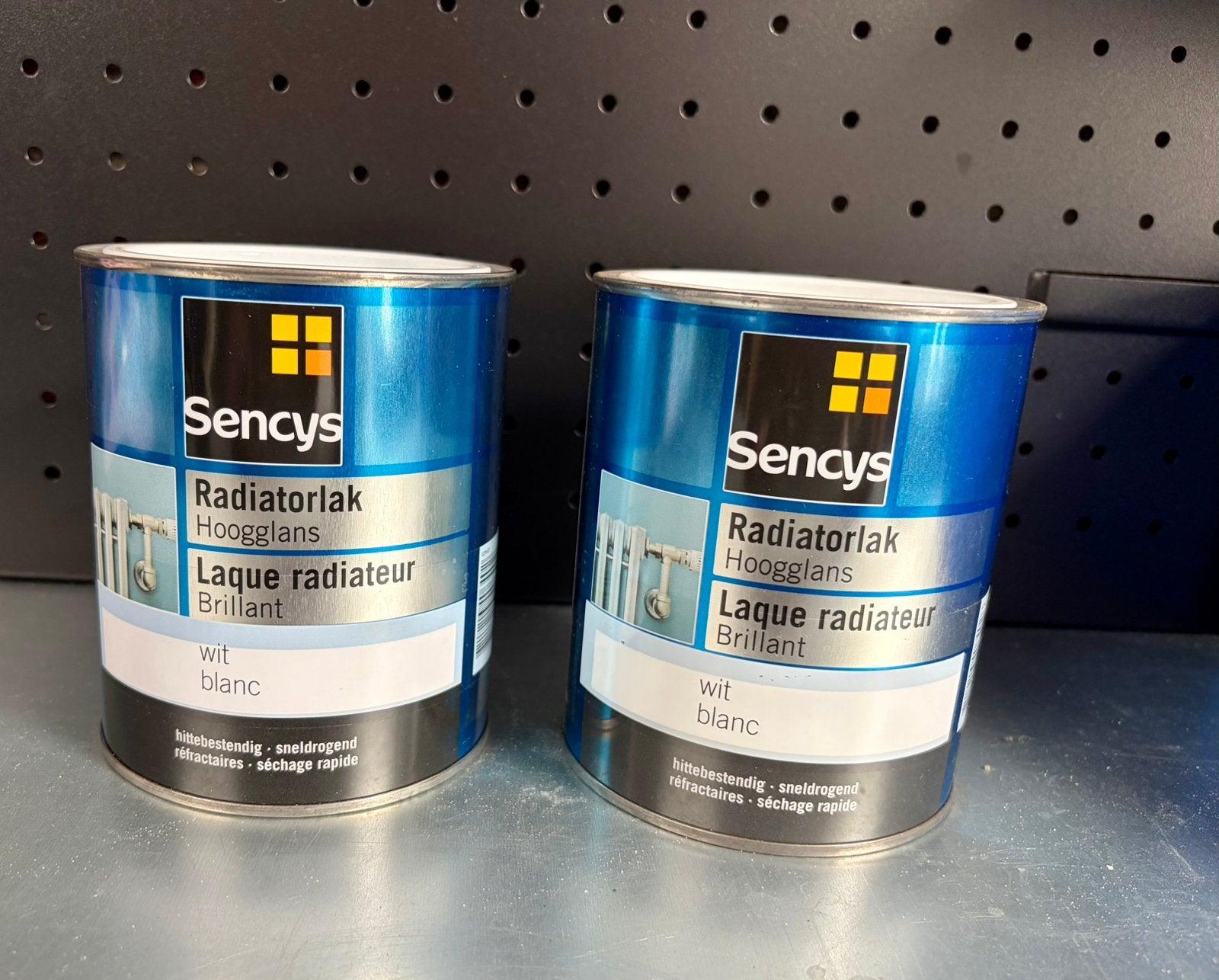 Nieuw! 2x Sencys Radiatorlak hoogglans wit 750 ml, Ophalen, Wit, Nieuw, Lak