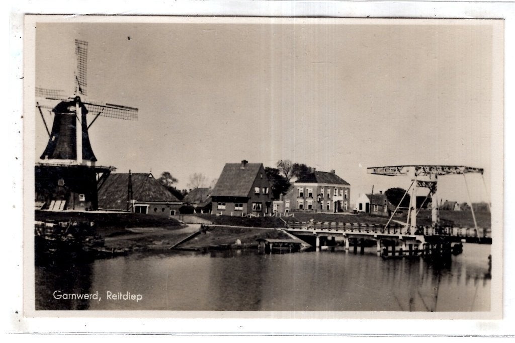 Garnwerd molen aan het Reitdiep, Verzenden, 1920 tot 1940, Ongelopen, Groningen
