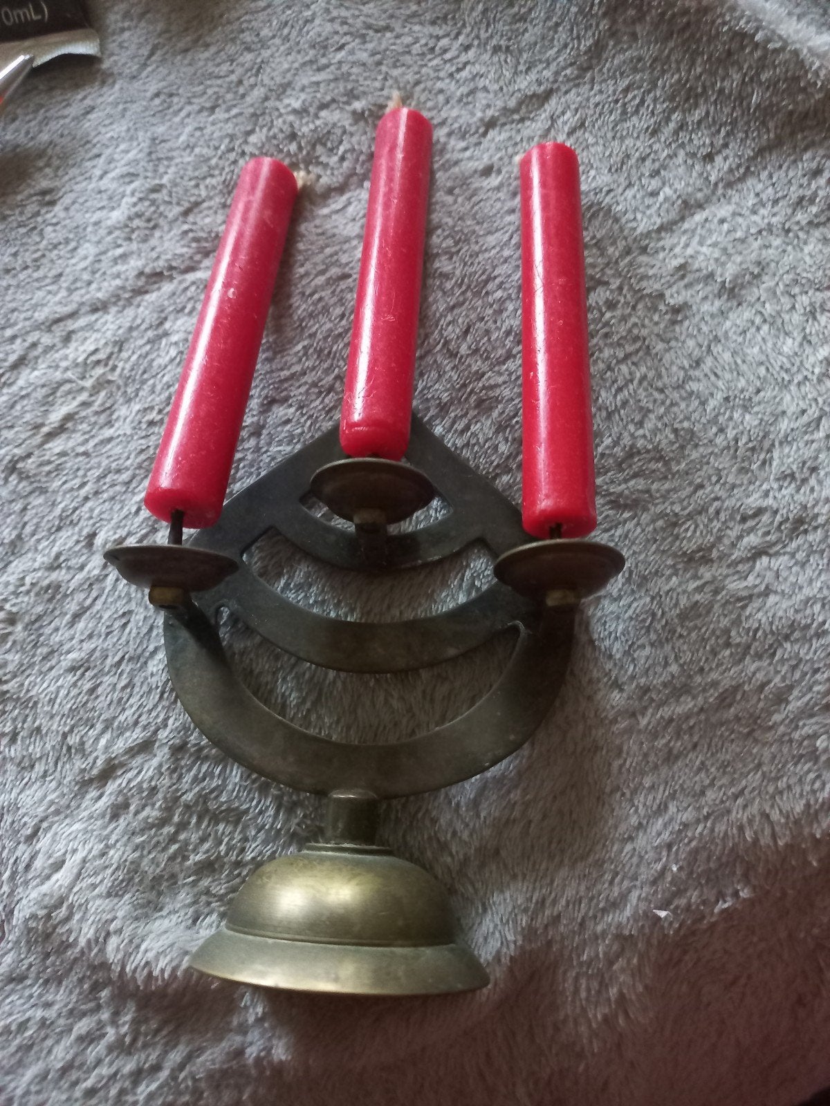 Originele Japanse bronzen kandelaar, Seigado,  Niigata  1950, Antiek en Kunst, Ophalen of Verzenden, Koper of Brons
