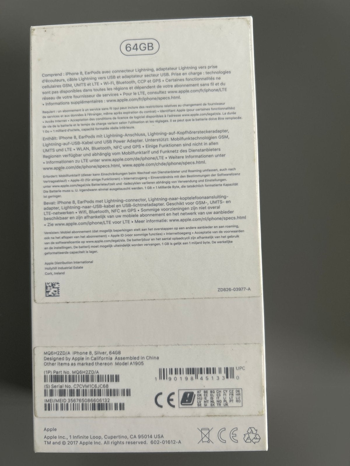 iPhone 8 64GB Wit - Goede staat, batterij 68%, Gebruikt, Wit, Ophalen of Verzenden, 64 GB