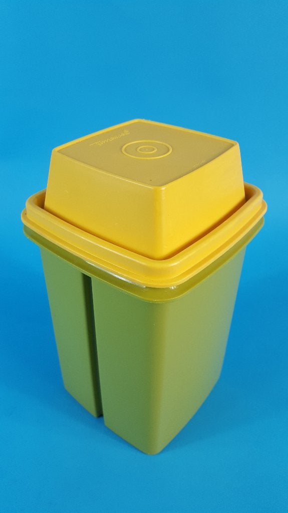 Tupperware vintage tafelzurenhouder, augurkenpot. 6B12, Tweedehands verkoop, Tweedehands verkoop, Gebruikt, Geel