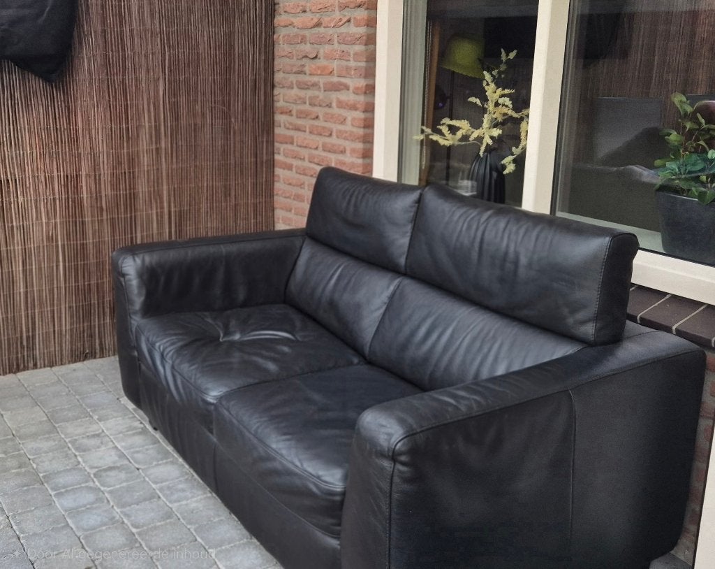 Gratis stevige leren bank, Ophalen, Gebruikt, 150 tot 200 cm, Tweepersoons