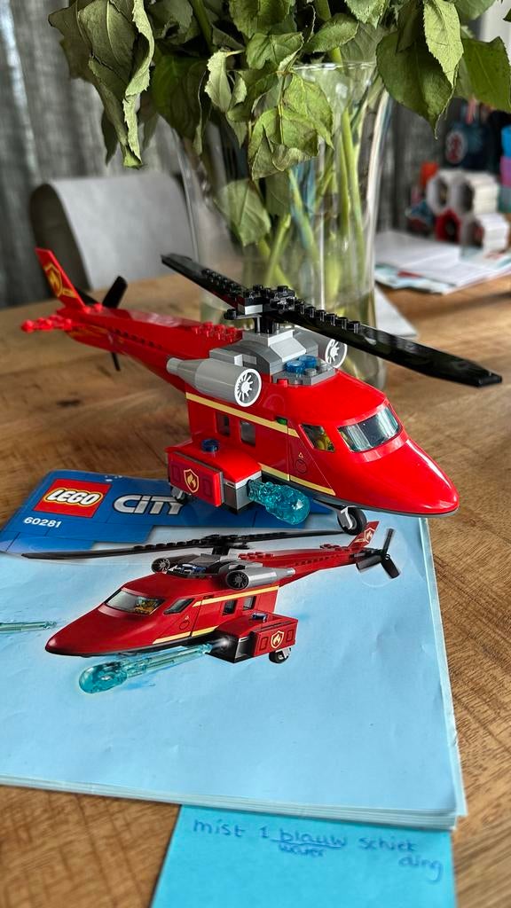 LEGO City Politiehelikopter (60275) & 🔥 helikopter (60281), Ophalen of Verzenden, Gebruikt, Complete set, Lego