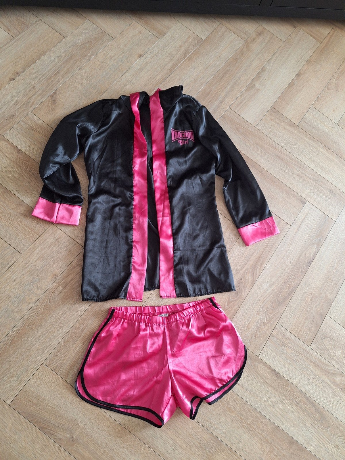 Knockout Girl Boxkostuum - Roze/Zwart Maat M, Kleding | Dames, Ophalen