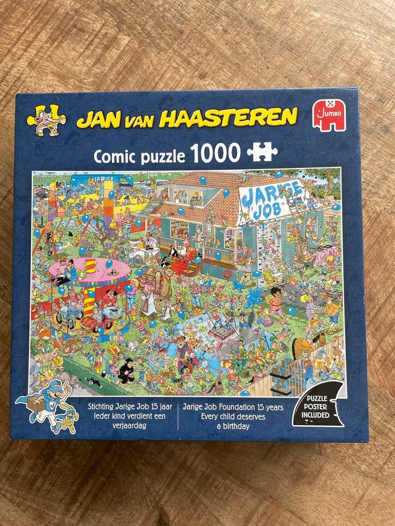 Jan van Haasteren - Jarige Job - 1000 stukjes, Ophalen, Zo goed als nieuw