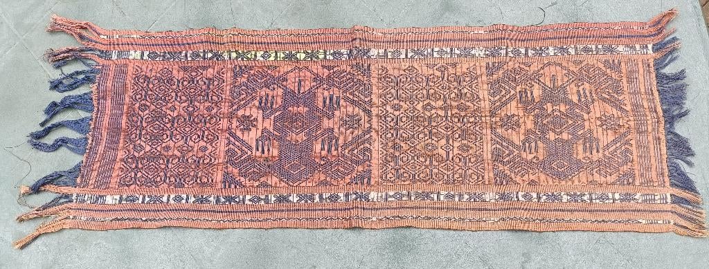 Antieke sjaal pahikung songket uit Sumba Indonesië oude stof, Antiek en Kunst, Ophalen of Verzenden