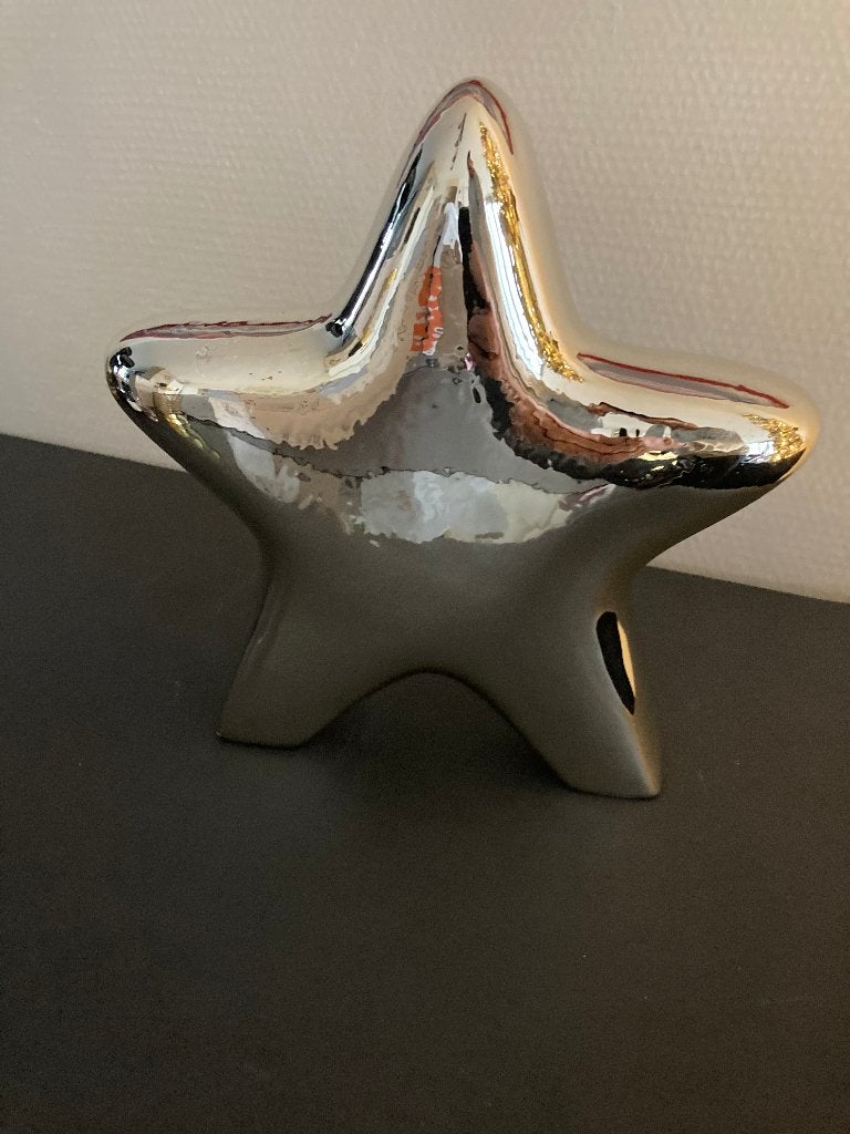 kerst Leonardo keramiek ster champagne groot 25 cm, Ophalen of Verzenden, Nieuw