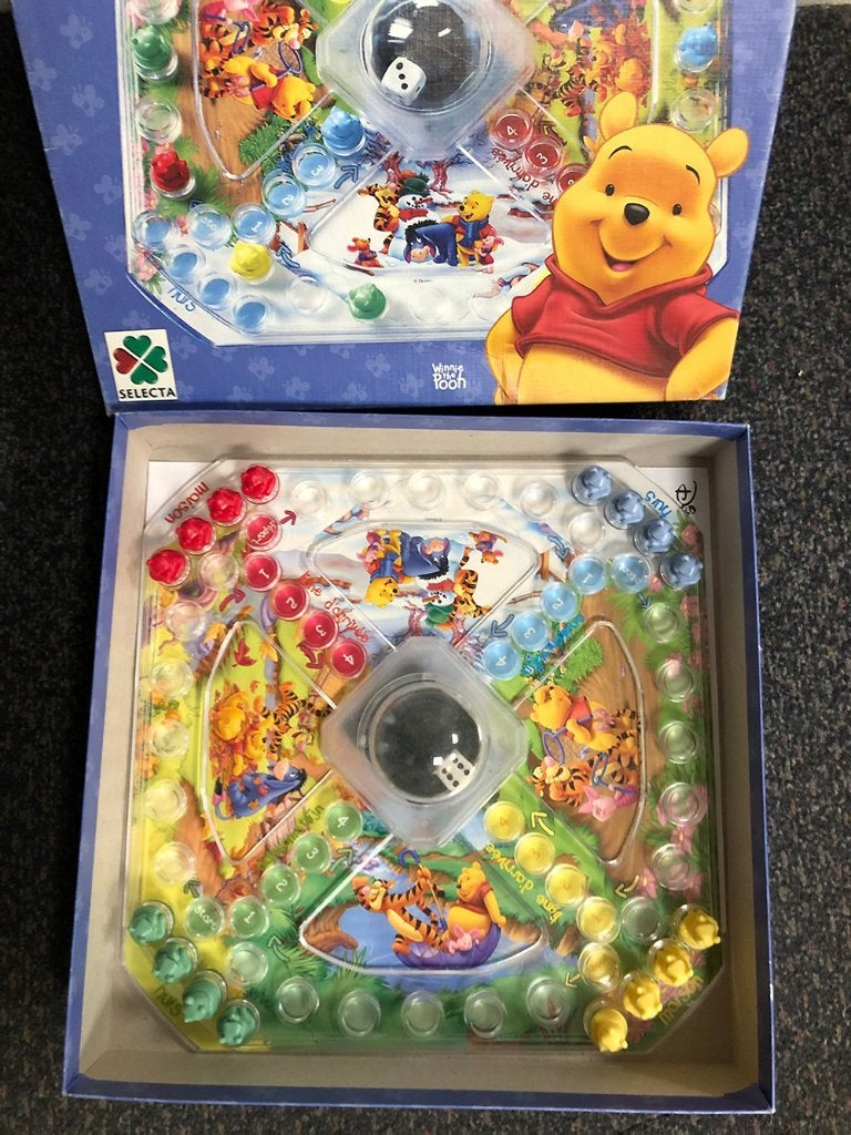 Kimble - Mens erger je niet - Disney klic-klac dobbelsteen, Drie of vier spelers, Ophalen of Verzenden, Zo goed als nieuw, Disney Selecta