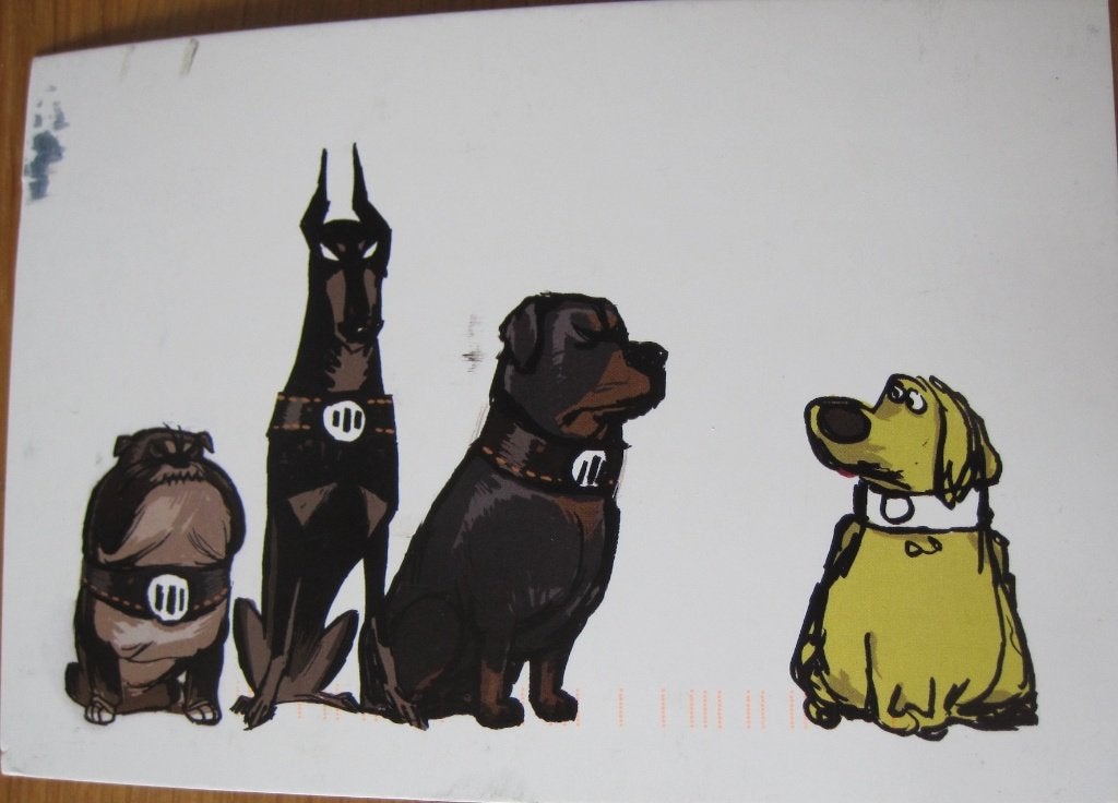 Karakterschets van honden uit the art of Pixar - 2007, Ophalen of Verzenden, 1980 tot heden, Gelopen, Hond of Kat