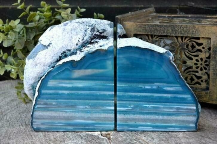 03 Agaat Boekensteunen ruim 5 kilo, Ophalen of Verzenden, Mineraal