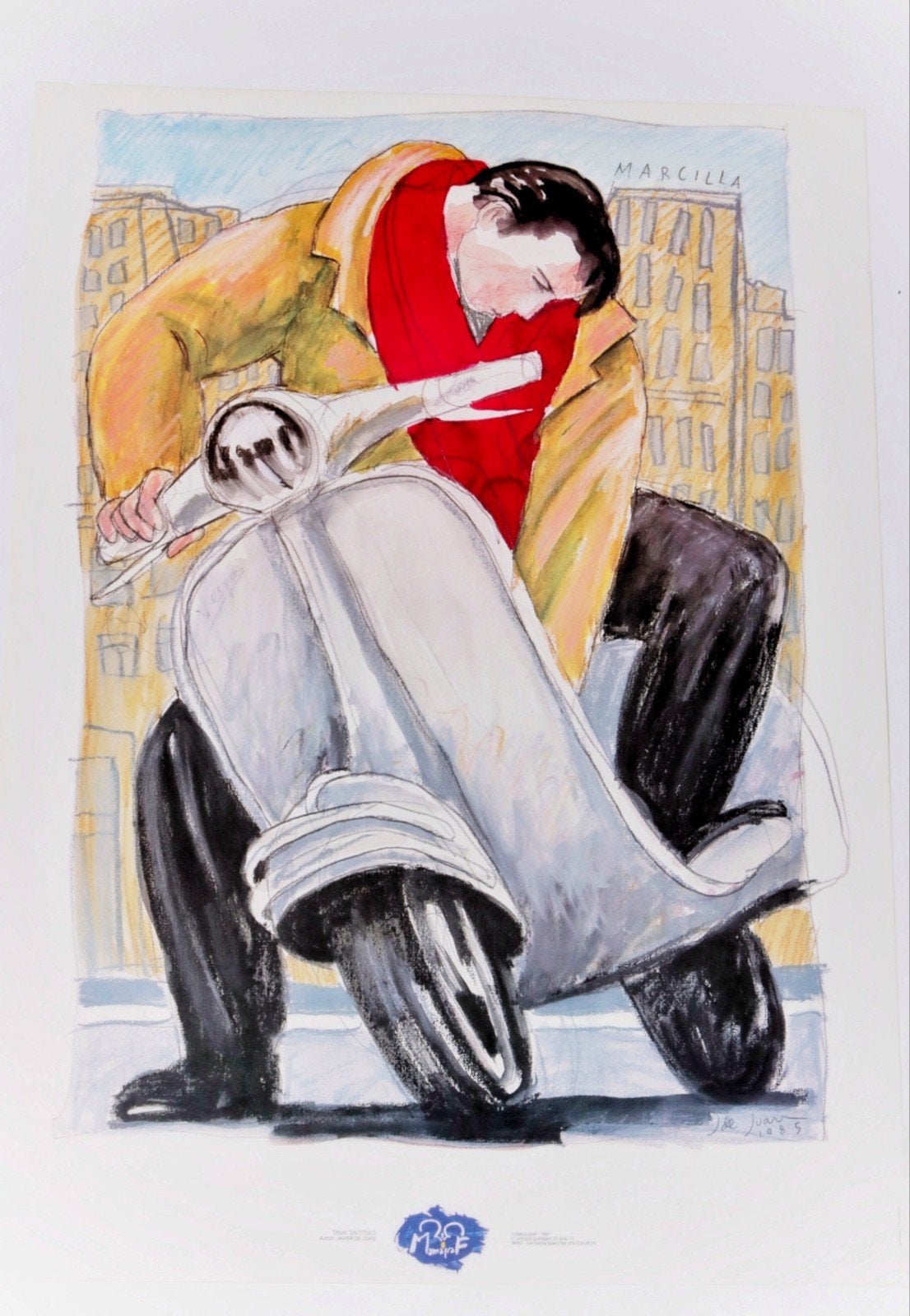Javier de Juan "Vespa / "SIN TITULO", Overige onderwerpen, Gesigneerd in de plaat, Offsetdruk, Ophalen of Verzenden