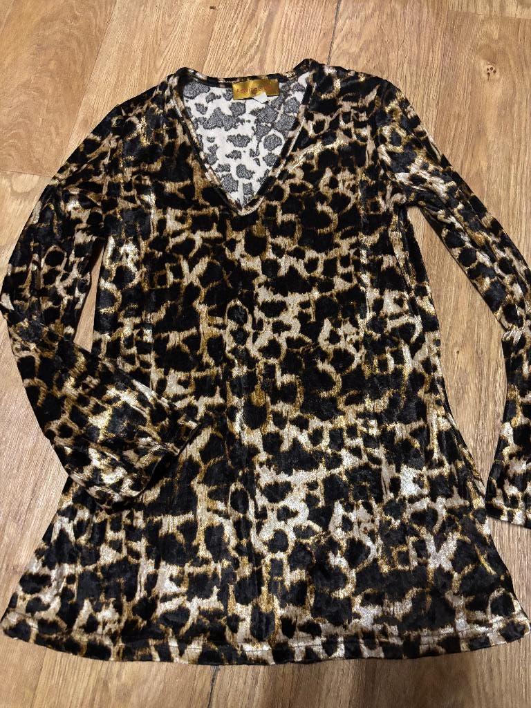 Tuniek Animal Print - Maat S 36, Verzenden, Zo goed als nieuw, Maat 36 (S), Bruin