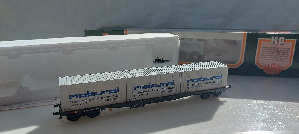 Hag 367 Platte wagen beladen "Natural Trans", Overige merken, Gelijkstroom, Wagon, Ophalen of Verzenden