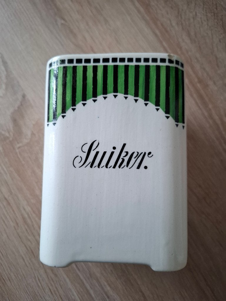 Suikerpot Art  Deco, Ophalen of Verzenden