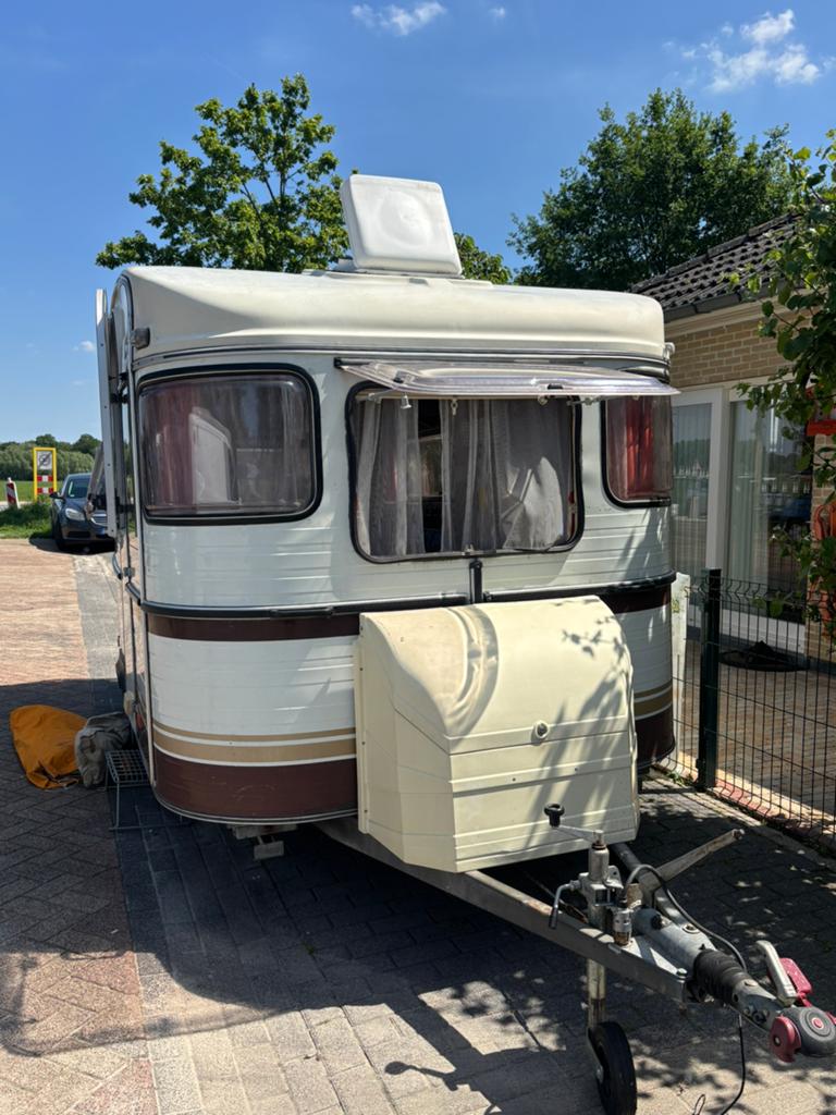 Leuke retro vintage! Constructam caravan met voortent!, Schokbreker, Rondzit, Bedrijf, 750 - 1000 kg