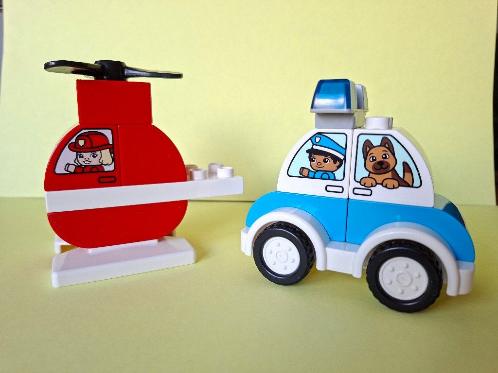 Lego Duplo Politieauto en Helikopter 10957, Overige thema's, Overige typen, Ophalen of Verzenden, Zo goed als nieuw