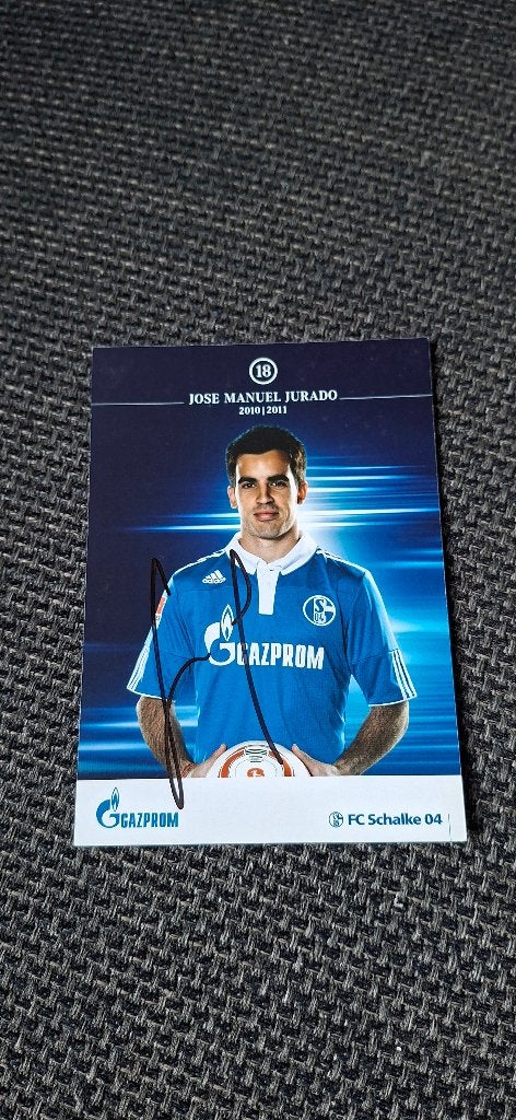 Spelerskaart met handtekening; Jurado # Schalke 04, Verzamelen, Ophalen of Verzenden, Nieuw, Buitenlandse clubs, Spelerskaart