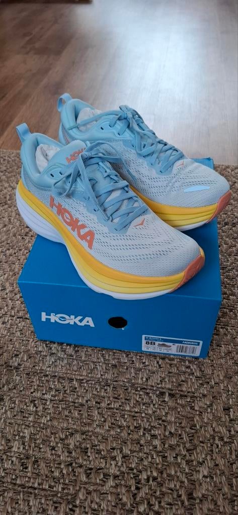 Nieuwe Hoka Bondi 8 hardloopschoenen voor dames - Maat 40, Ophalen, Hoka, Blauw, Sportschoenen