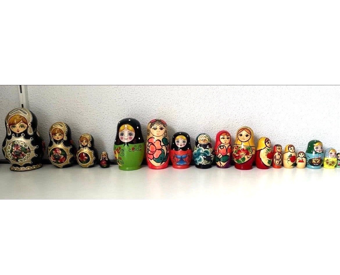 Set van 15 Russische Matroesjka Poppen - Handgeschilderd, Ophalen of Verzenden, Zo goed als nieuw