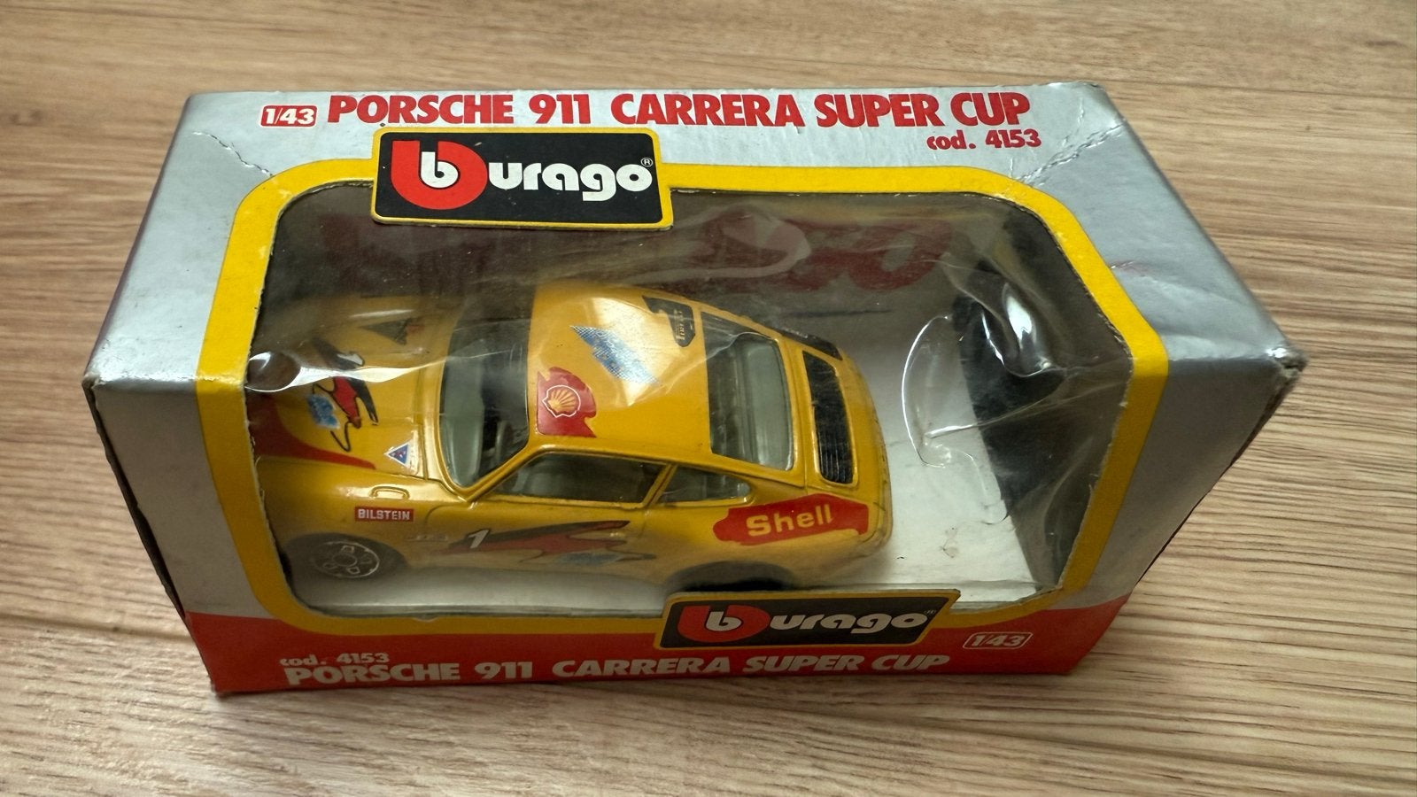 Burago Porsche 911 Carrera Super Cup Schaal 1:43, Ophalen of Verzenden, Zo goed als nieuw, Auto