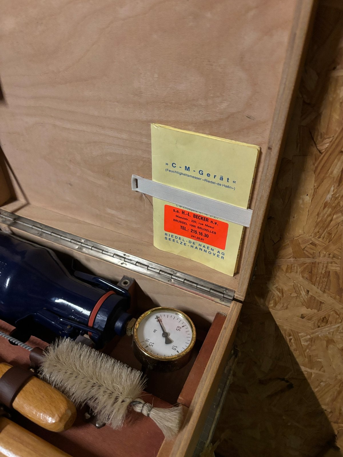 Vintage CO2-Drukfles Testset met Kist en Gereedschap, Ophalen of Verzenden