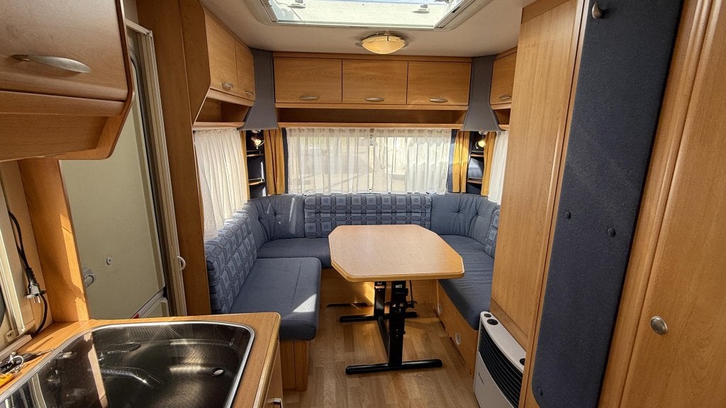 Knaus Sudwind 500 EU bouwjaar 2003 met voortent, Caravans en Kamperen, Schokbreker, Rondzit, Bedrijf, 5 tot 6 meter