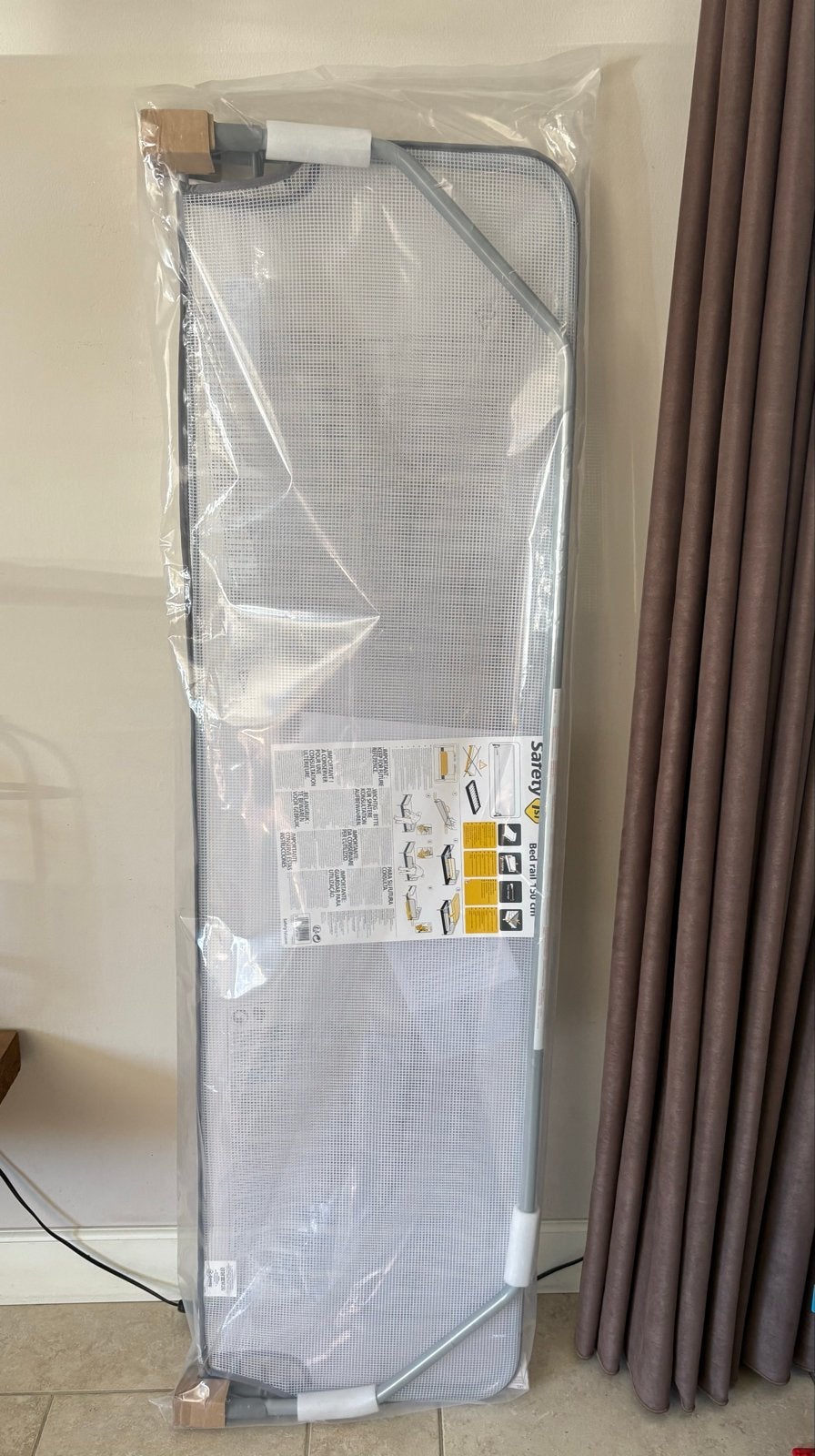 Safety 1st Bedhekje Extra Lang 150 cm Grijs, Kinderen en Baby's, Ophalen, Nieuw, 140 tot 160 cm