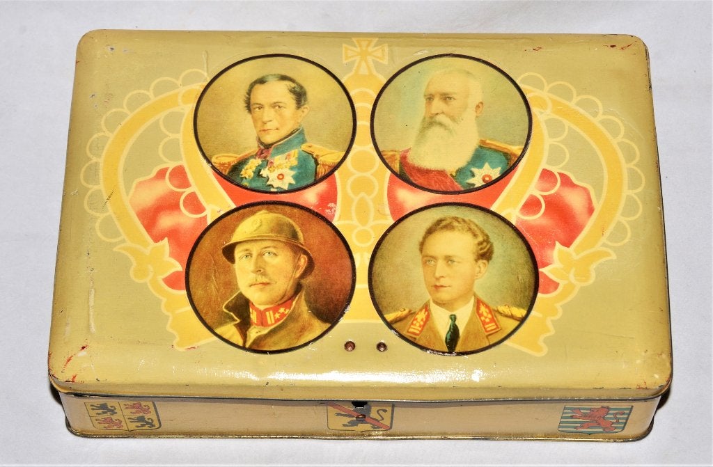 blik Belgisch Koninklijk huis biscuits Parein biscuit tin, Verzamelen, Ophalen of Verzenden, Gebruikt, Overige