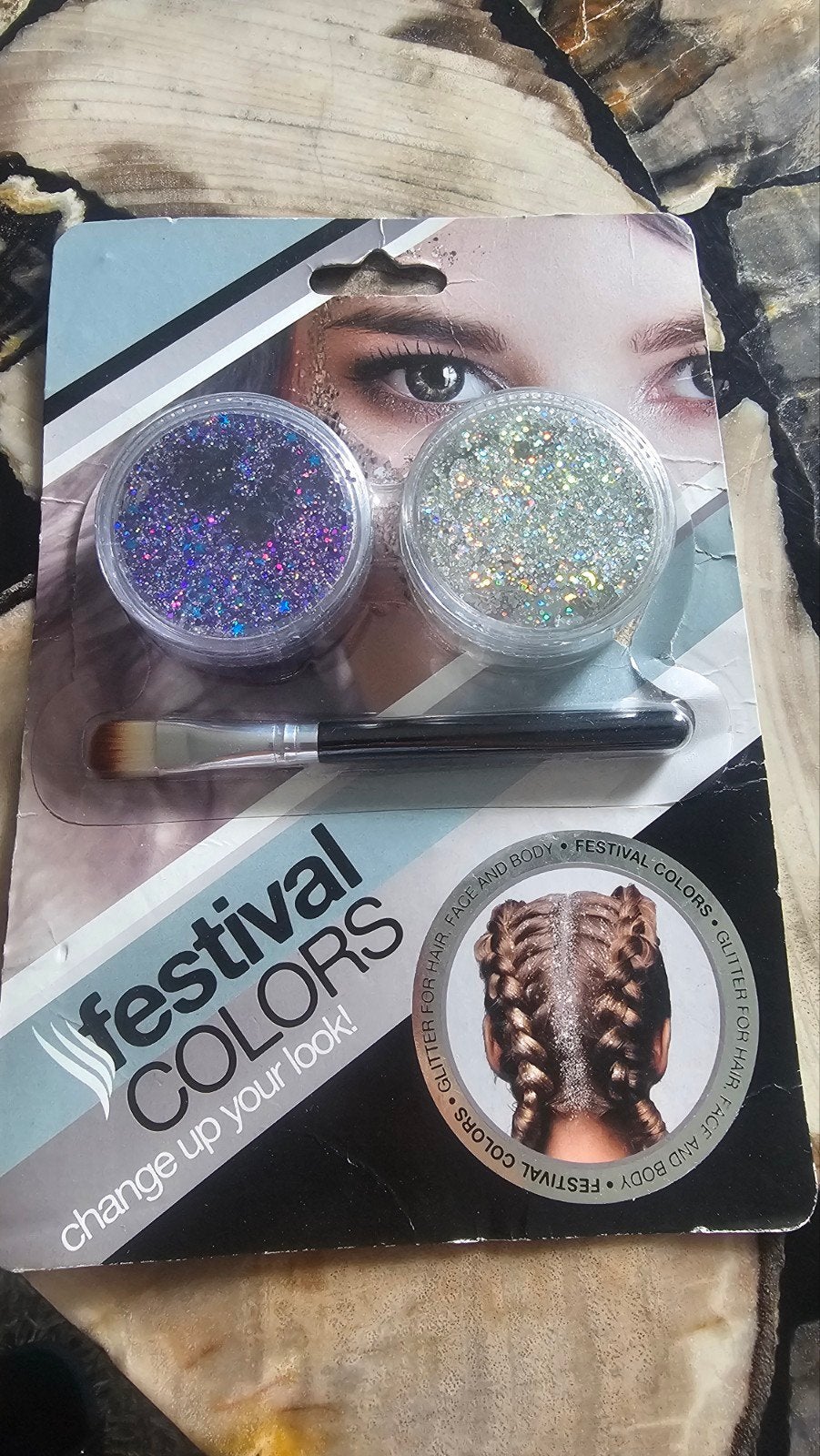 Festival Colors Hair & Body Glitter Set - Nieuw, Ophalen of Verzenden, Nieuw, Gehele gezicht