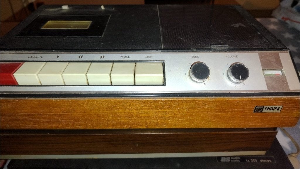 RETRO cassetterecorder Philips, Ophalen, Gebruikt
