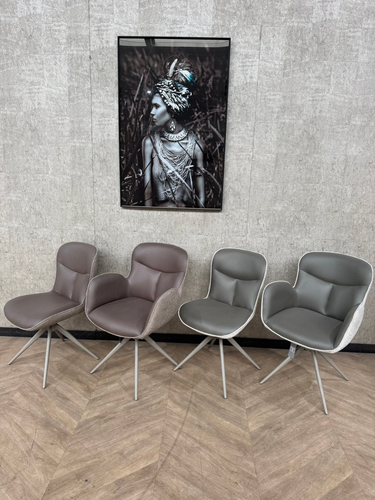 Set van 4 eetkamerstoelen Label51 Thorben/Lasse, Overige kleuren, Ophalen of Verzenden, Zo goed als nieuw, Vier