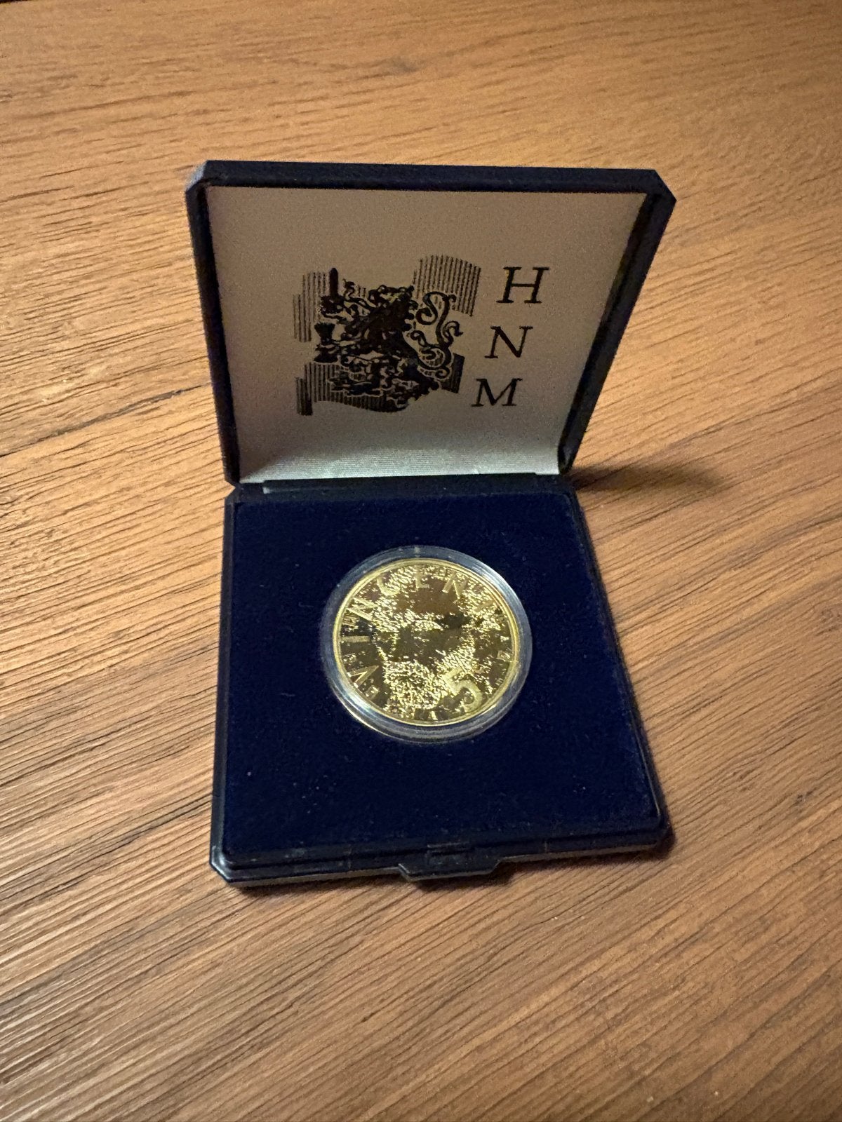 Gouden munt 5 euro uit 2003 in cassette, Ophalen, Koningin Juliana, Goud, Losse munt