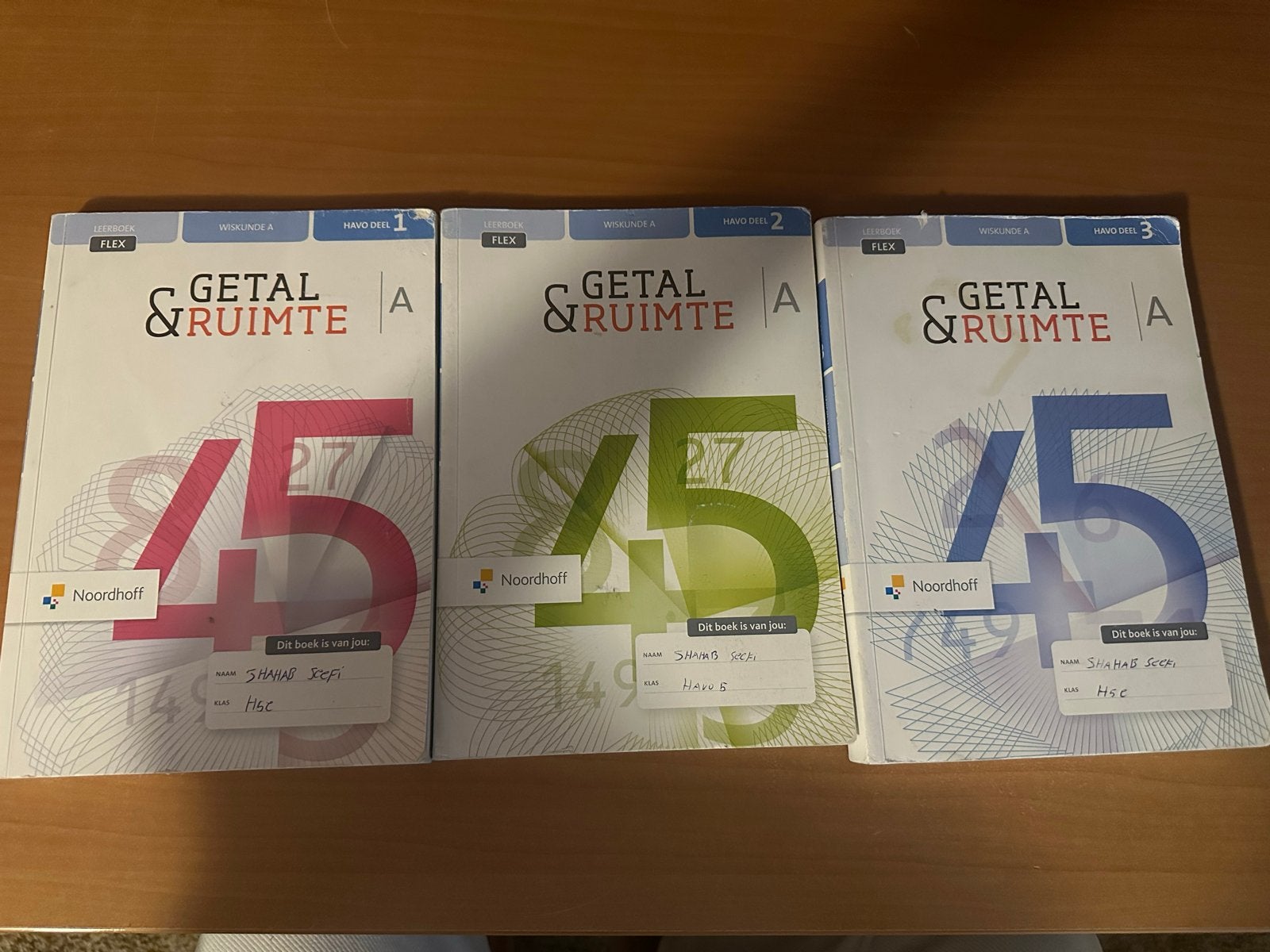 Gezamenlijke Wiskunde A boeken Getal&Ruimte HAVO deel 1,2,3, Ophalen of Verzenden, Gelezen, HAVO, Wiskunde A