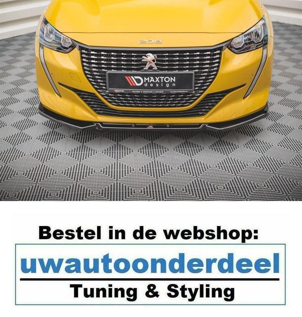 Maxton Spoiler Voorspoiler Lip Splitter Voor Peugeot 208 MK2
