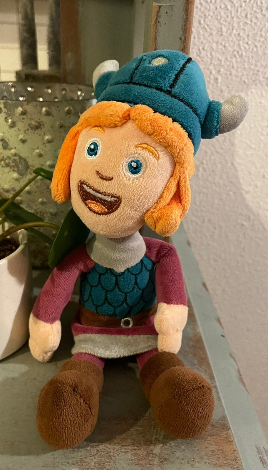 Wickie de viking en Hagar knuffel pluche pop, Ophalen of Verzenden, Zo goed als nieuw, Overige typen