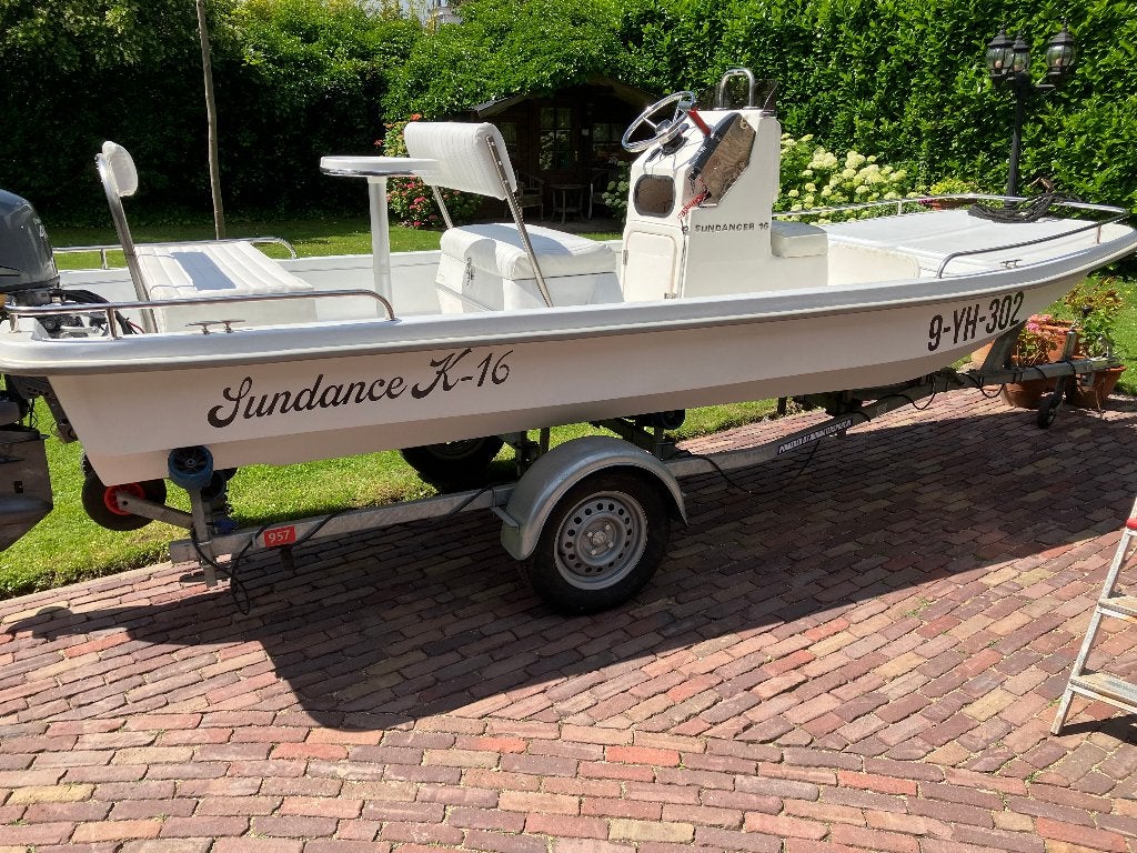 skiff sea ray sundance k16 40 pk yamaha trailer, Ophalen, Viertaktmotor, Zo goed als nieuw, 30 tot 50 pk