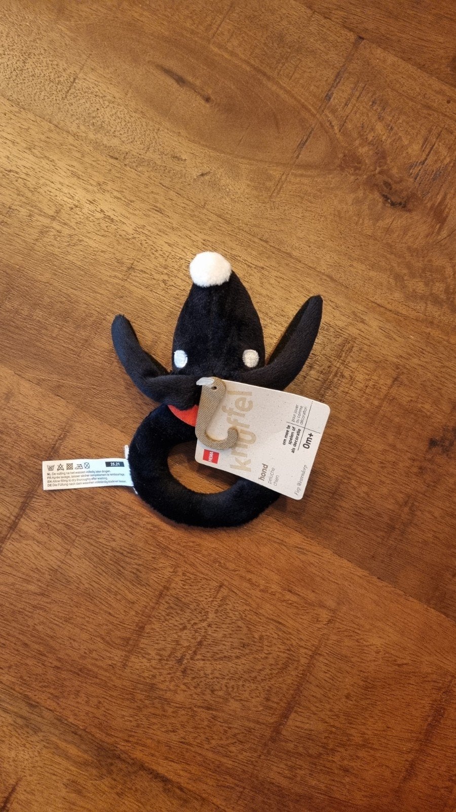 Hema Knuffel Hond Rammelaar Zwart - Nieuw met label, Ophalen of Verzenden