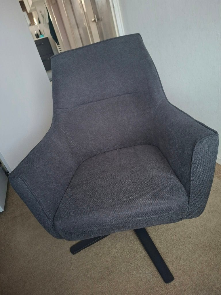Draaifauteuil, Ophalen, Minder dan 75 cm, Zo goed als nieuw, Stof