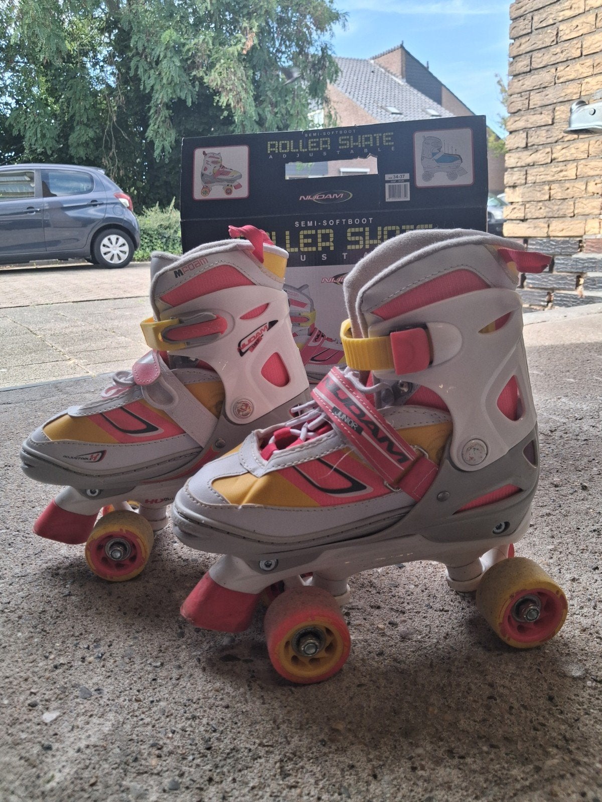 Nijdam verstelbare semi-softboot roller skates, Ophalen, Gebruikt