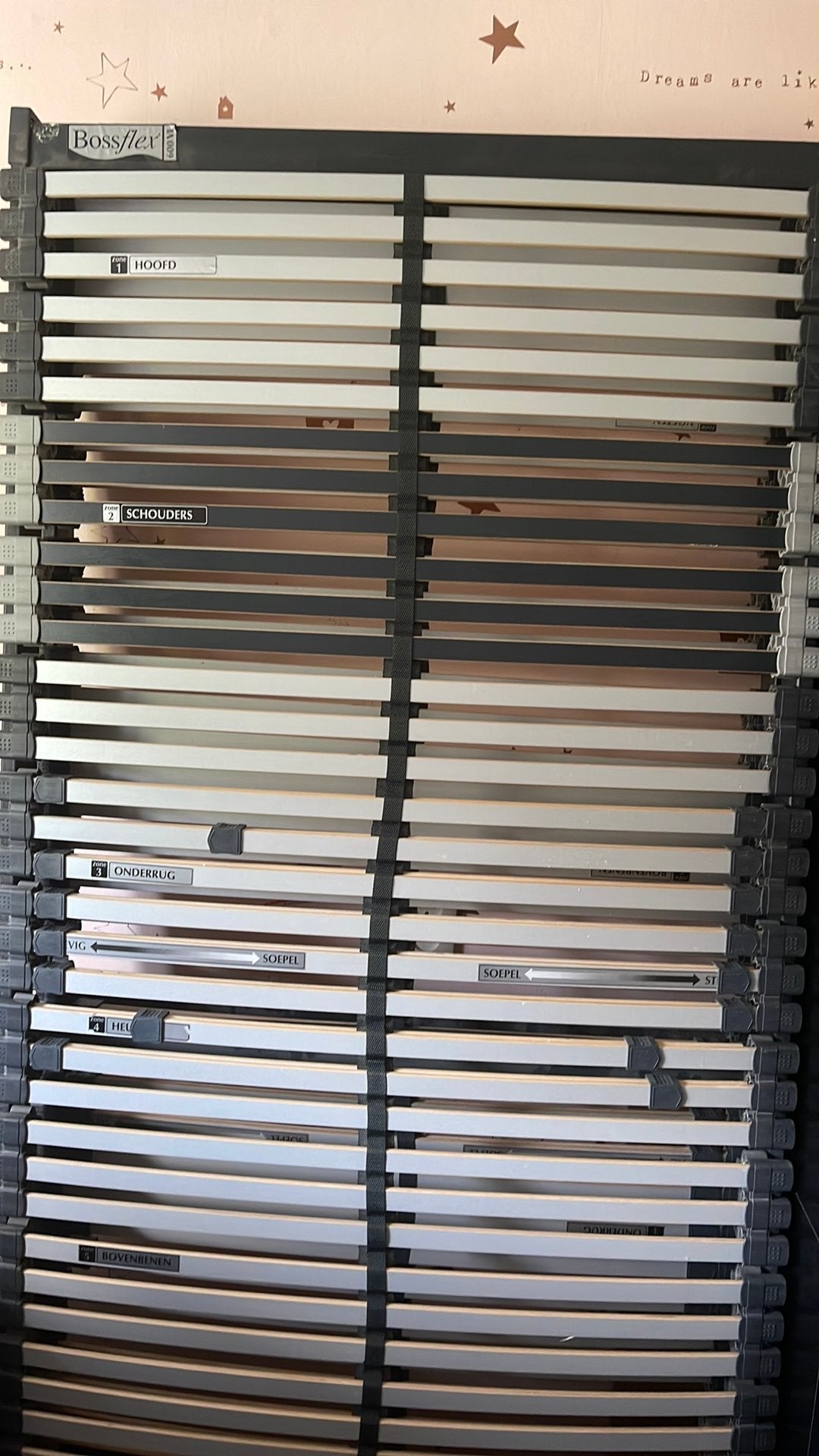 2x Bossflex lattenbodems 90x210 cm, Ophalen, Gebruikt, 90 cm, Eenpersoons