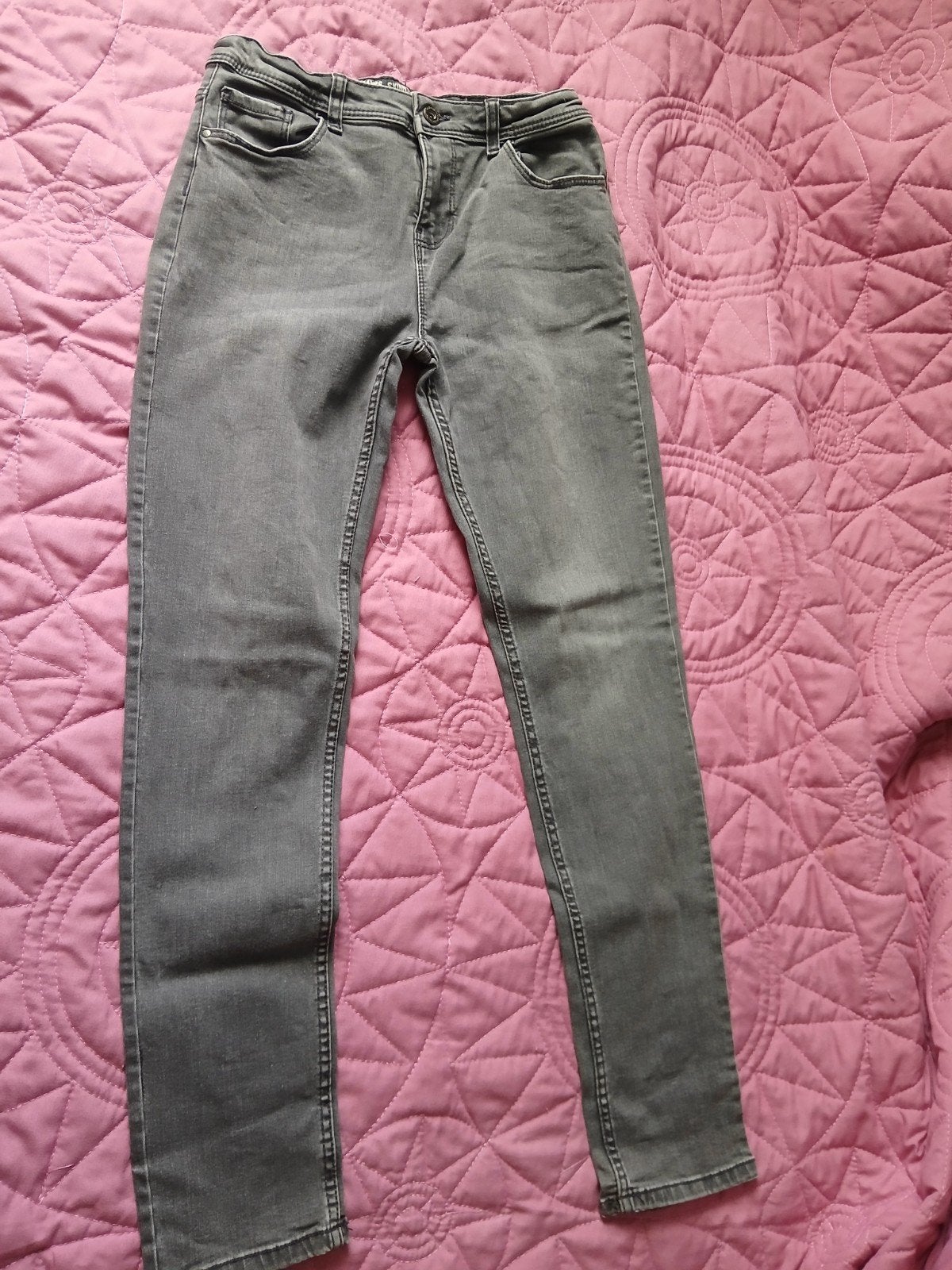Grijze skinny jeans maat 164 (13-14 jaar), Kinderen en Baby's, Broek, Gebruikt, Jongen of Meisje, Ophalen of Verzenden