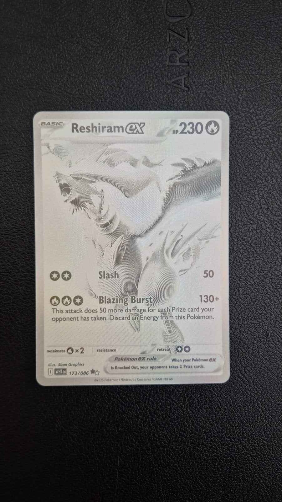 Reshiram ex 173, MINT, Ophalen of Verzenden, Zo goed als nieuw