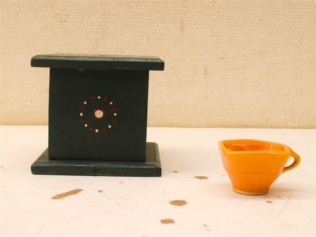 Klein model Hindeloopen Voetenstoof 51625, Minder dan 50 cm, Gebruikt, 125 cm of meer, Ophalen of Verzenden