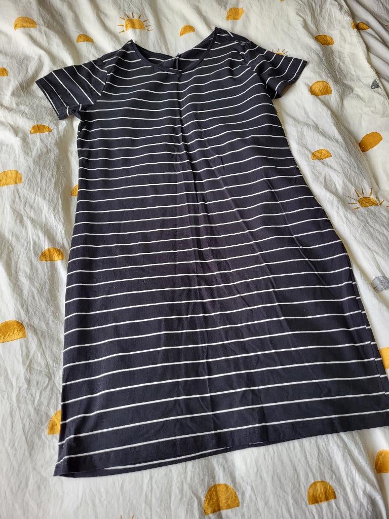 Streepjurk Hema XL, Kleding | Dames, Jurken, Zwart, Maat 46/48 (XL) of groter, Nieuw, Ophalen of Verzenden