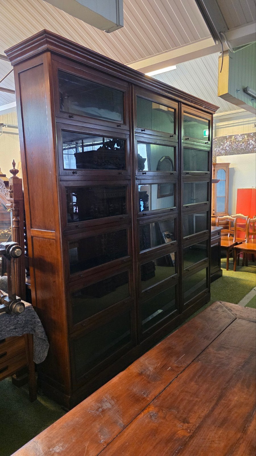 Grote Globe Wernicke Boekenkast - 3 Delen